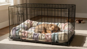 How to potty train a puppy with crate routine