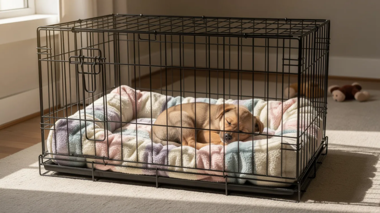 How to potty train a puppy with crate routine