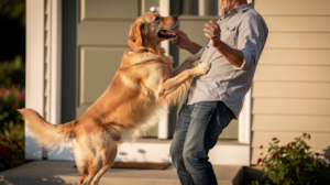 Why do dogs jump on people when excited