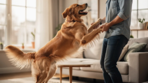 Why do dogs jump on people during greetings