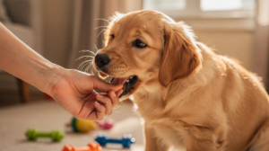 Why do puppies bite during play and early development